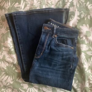 American eagle dark wash 0 flare jeans